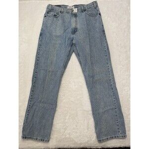 Levi's Strauss Signature Jeans Men 36x32 Blue Denim Regular Fit Straight Work